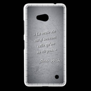 Coque Nokia Lumia 640 LTE Vrai vie Noir Citation Oscar Wilde