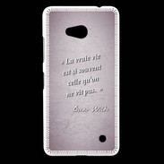 Coque Nokia Lumia 640 LTE Vrai vie Rose Citation Oscar Wilde