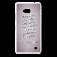 Coque Nokia Lumia 640 LTE Chaque fois Rose Citation Oscar Wilde