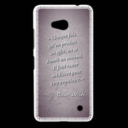 Coque Nokia Lumia 640 LTE Chaque fois Violet Citation Oscar Wilde