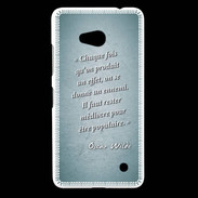 Coque Nokia Lumia 640 LTE Chaque fois Turquoise Citation Oscar Wilde
