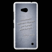 Coque Nokia Lumia 640 LTE Démocratie Bleu Citation Oscar Wilde