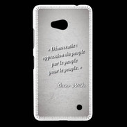 Coque Nokia Lumia 640 LTE Démocratie Gris Citation Oscar Wilde
