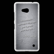 Coque Nokia Lumia 640 LTE Démocratie Noir Citation Oscar Wilde