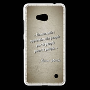 Coque Nokia Lumia 640 LTE Démocratie Sepia Citation Oscar Wilde