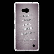 Coque Nokia Lumia 640 LTE Résister Violet Citation Oscar Wilde