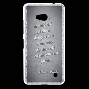 Coque Nokia Lumia 640 LTE Sincérité fatale Noir Citation Oscar Wilde