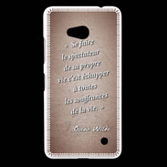Coque Nokia Lumia 640 LTE Spectateur Rouge Citation Oscar Wilde