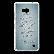 Coque Nokia Lumia 640 LTE Spectateur Turquoise Citation Oscar Wilde
