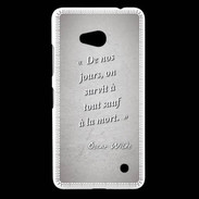 Coque Nokia Lumia 640 LTE Survie mort Gris Citation Oscar Wilde