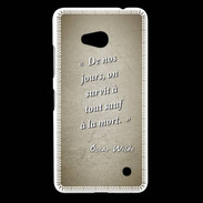 Coque Nokia Lumia 640 LTE Survie mort Sepia Citation Oscar Wilde