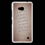 Coque Nokia Lumia 640 LTE Trop moderne Rouge Citation Oscar Wilde