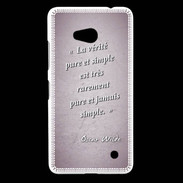 Coque Nokia Lumia 640 LTE Vérité pure Rose Citation Oscar Wilde
