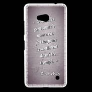 Coque Nokia Lumia 640 LTE Avis gens violet Citation Oscar Wilde