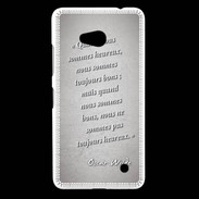 Coque Nokia Lumia 640 LTE Bons heureux Gris Citation Oscar Wilde