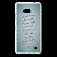 Coque Nokia Lumia 640 LTE Bons heureux Turquoise Citation Oscar Wilde