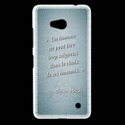 Coque Nokia Lumia 640 LTE Choix ennemis Turquoise Citation Oscar Wilde