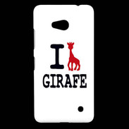 Coque Nokia Lumia 640 LTE I love Girafe