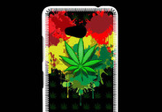 Coque Nokia Lumia 640 LTE Feuille de cannabis et cœur Rasta