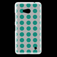 Coque Nokia Lumia 640 LTE pois gris & turquoise