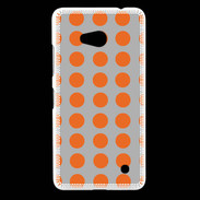 Coque Nokia Lumia 640 LTE pois gris & orange