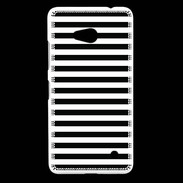 Coque Nokia Lumia 640 LTE rayures noires et blanches