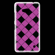 Coque Nokia Lumia 640 LTE losange noir & rose