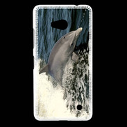Coque Nokia Lumia 640 LTE Coque Dauphin et vague