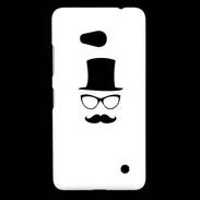 Coque Nokia Lumia 640 LTE chapeau moustache