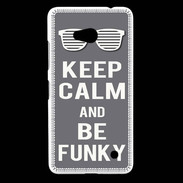 Coque Nokia Lumia 640 LTE Keep Calm Funky Gris