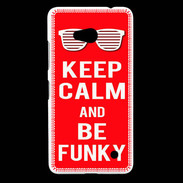Coque Nokia Lumia 640 LTE Keep Calm Funky Rouge