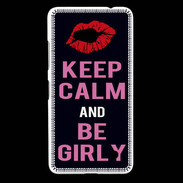 Coque Nokia Lumia 640 LTE Keep Calm Girly Noir