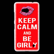 Coque Nokia Lumia 640 LTE Keep calm Girly Rouge