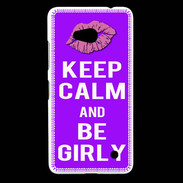 Coque Nokia Lumia 640 LTE Keep Calm Girly Violet