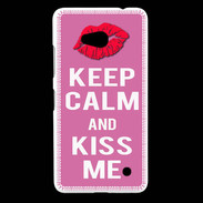 Coque Nokia Lumia 640 LTE Keep Calm Kiss me Rose