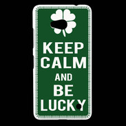 Coque Nokia Lumia 640 LTE Keep Calm Be lucky Vert