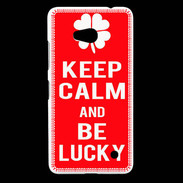 Coque Nokia Lumia 640 LTE Keep Calm Be Lucky Rouge