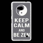 Coque Nokia Lumia 640 LTE Keep Calm Be Zen Gris
