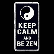 Coque Nokia Lumia 640 LTE Keep Calm Be Zen Noir