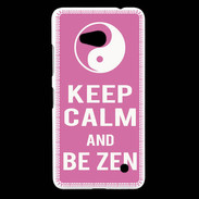 Coque Nokia Lumia 640 LTE Keep Calm Be Zen Rose