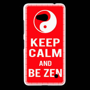 Coque Nokia Lumia 640 LTE Keep Calm Be Zen Rouge