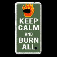 Coque Nokia Lumia 640 LTE Keep Calm Burn Kaki