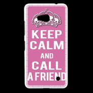 Coque Nokia Lumia 640 LTE Keep Calm Call Rose