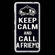 Coque Nokia Lumia 640 LTE Keep Calm Call friend Noir