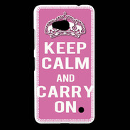 Coque Nokia Lumia 640 LTE Keep Calm Carry on Rose