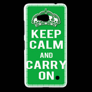 Coque Nokia Lumia 640 LTE Keep Calm Carry on Vert