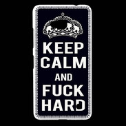 Coque Nokia Lumia 640 LTE Keep Calm Fuck hard Noir