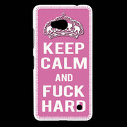 Coque Nokia Lumia 640 LTE Keep Calm Fuck hard Rose