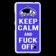 Coque Nokia Lumia 640 LTE Keep Calm Fuck off bleu