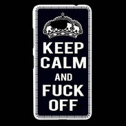 Coque Nokia Lumia 640 LTE Keep Callm Fuck Off Noir